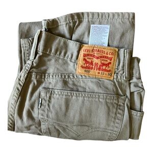 Men’s Levi’s 505 beige jeans 33W x 30L